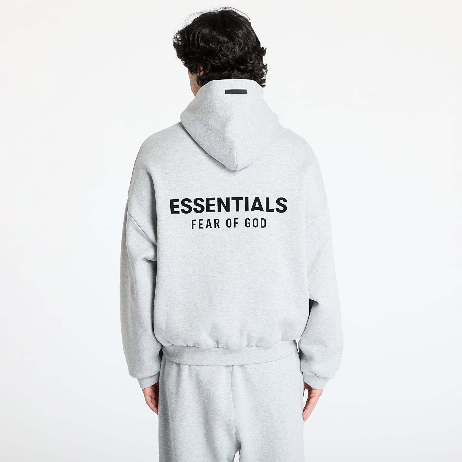 Hanorace Fear Of God ESSENTIALS Fleece Hoodie Light Heather Gray