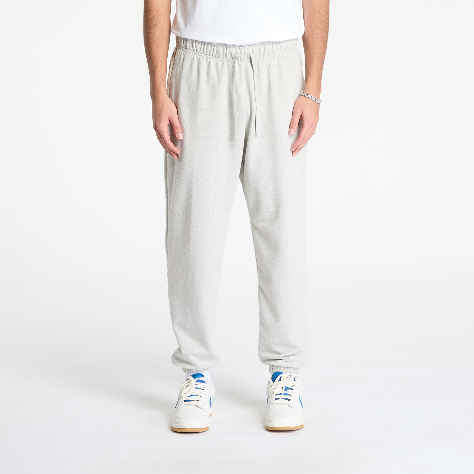 Tepláky Jordan Sport Crossover Men's Dri-FIT Fleece Pants Grey Heather/ White