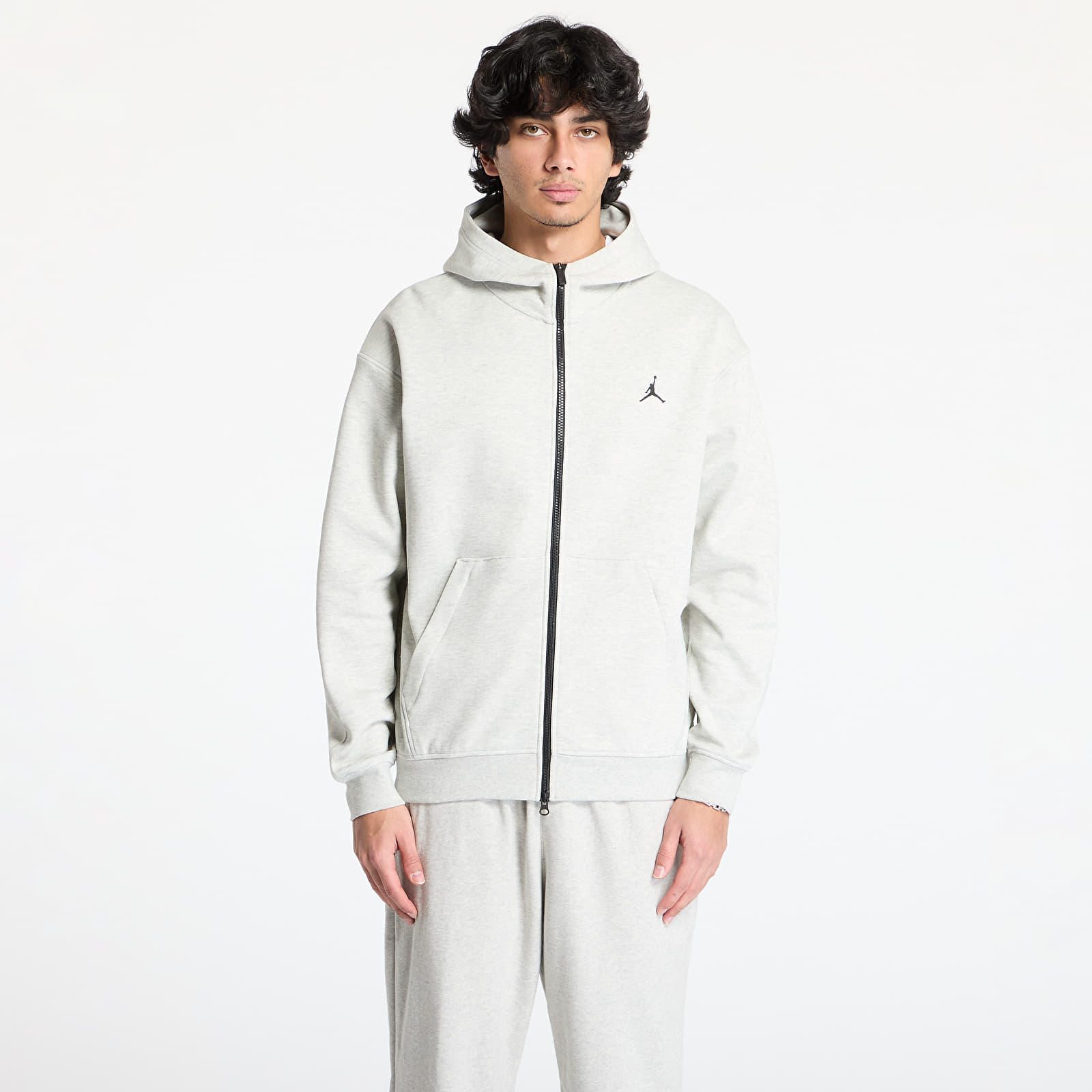 Суичърти Jordan Sport Hoop Fleece Men's Dri-FIT Full-Zip Hoodie Grey Heather/ Black