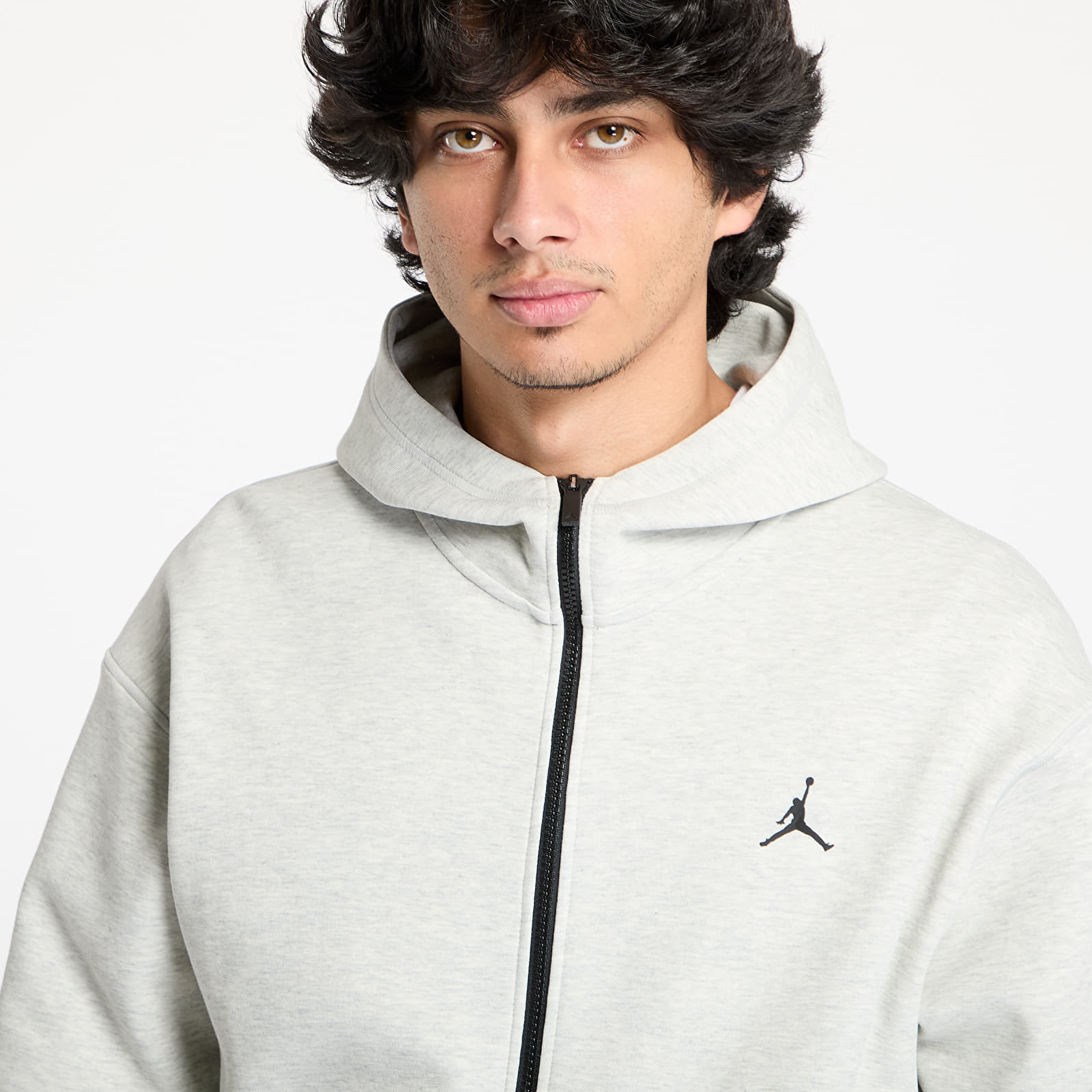 Суичърти Jordan Sport Hoop Fleece Men's Dri-FIT Full-Zip Hoodie Grey Heather/ Black