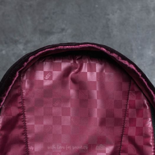Maroon velvet vans sales