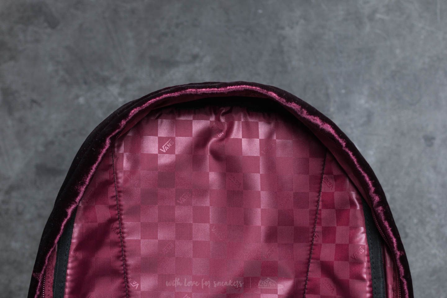 Vans deana crushed cheap velvet backpack