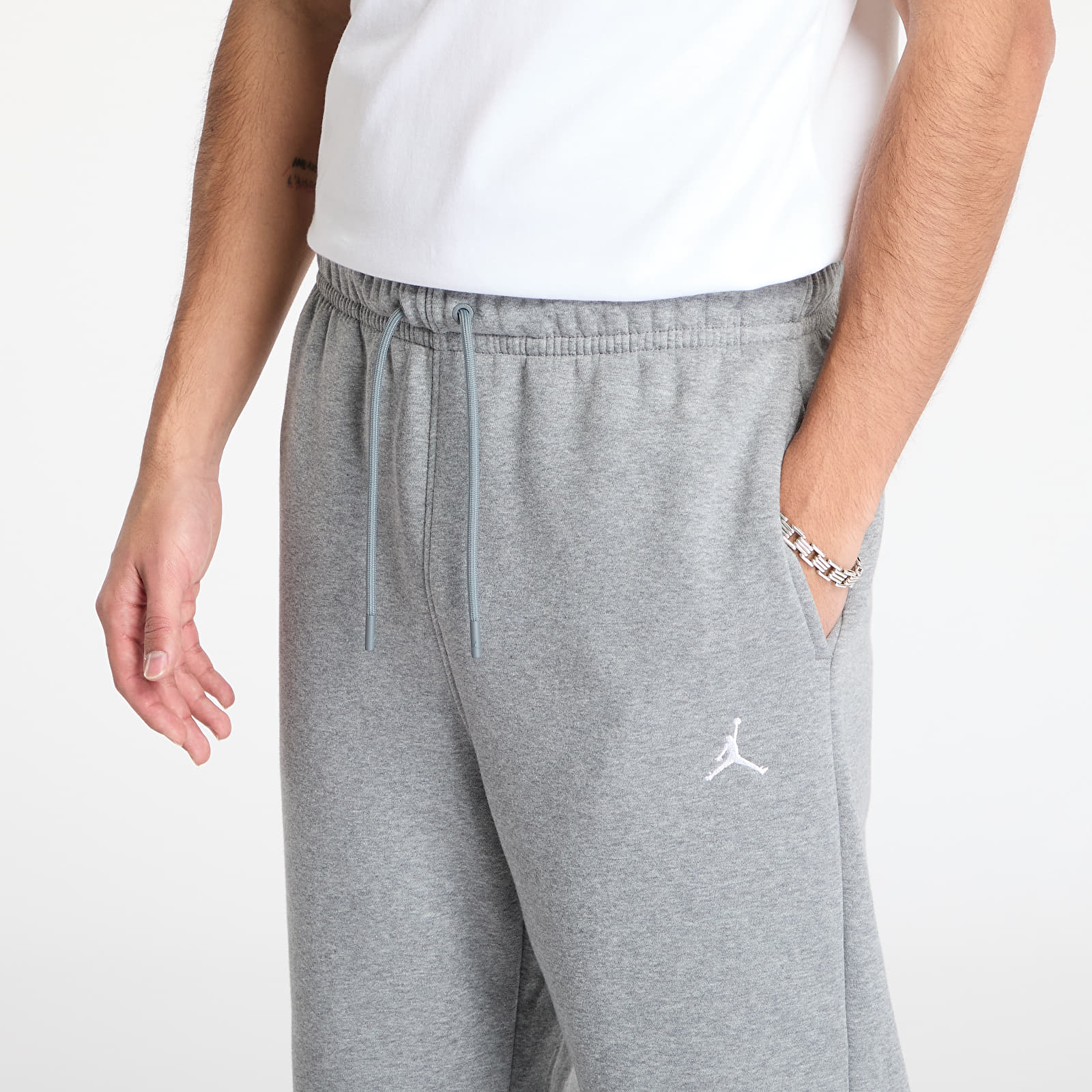 Jogginghosen Jordan Brooklyn Fleece Men's Pants Carbon Heather/ White