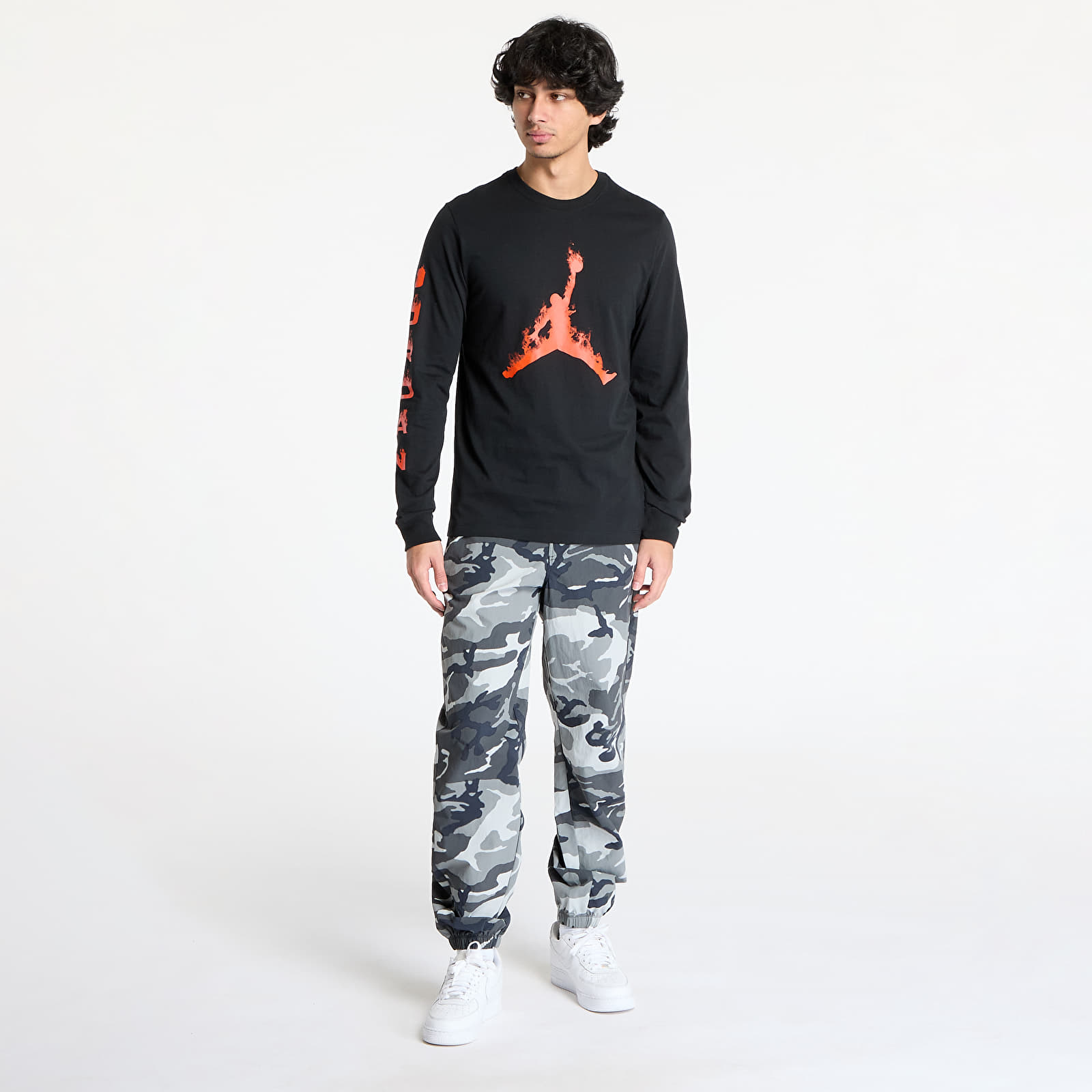 T-Shirts Jordan Men's Long-Sleeve T-Shirt Black/ Team Orange/ Team Orange
