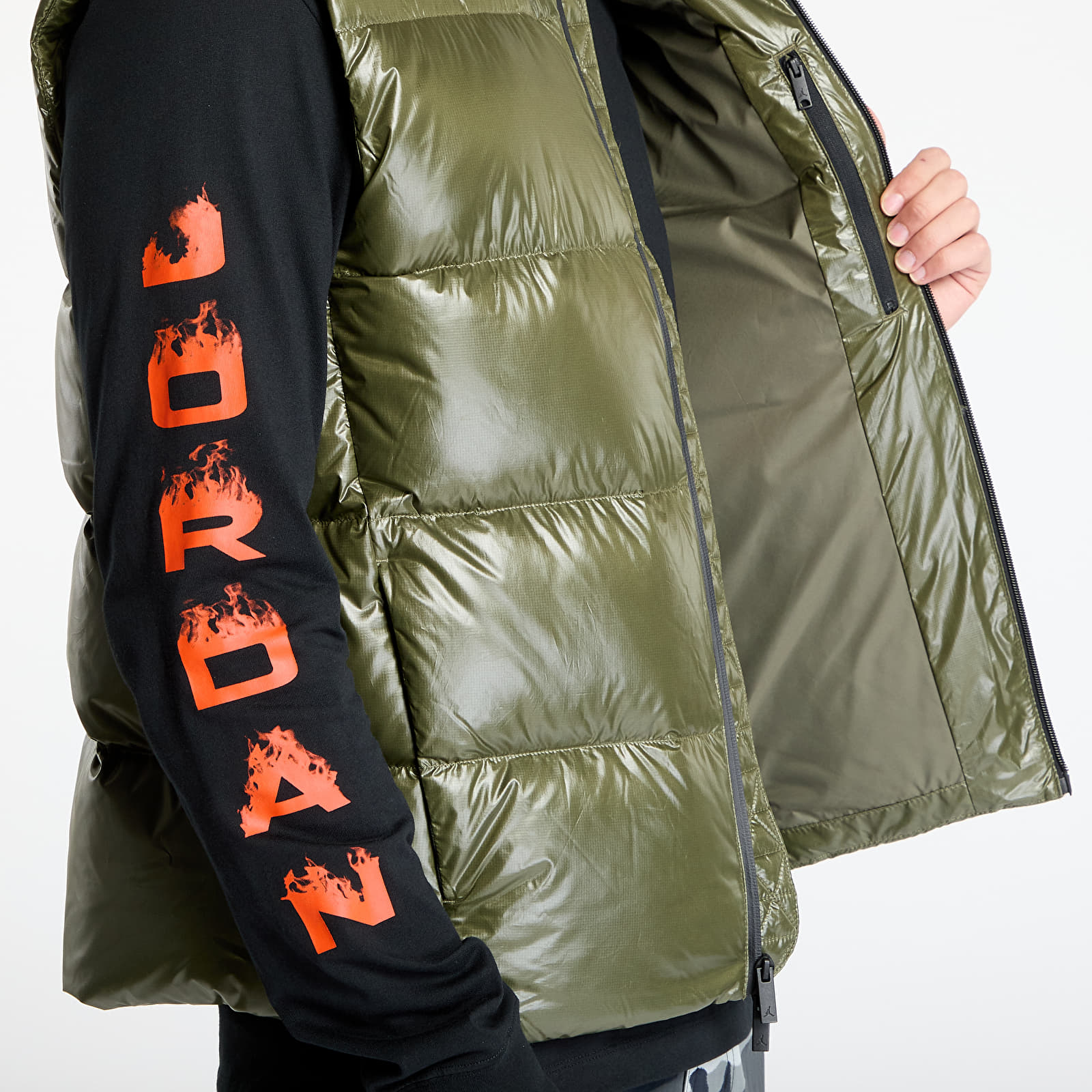 Liemenės Jordan Flight Men's Down Vest Medium Olive/ Black