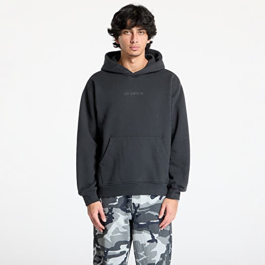 Air Jordan Wordmark Men's Fleece Pullover Hoodie Off Noir