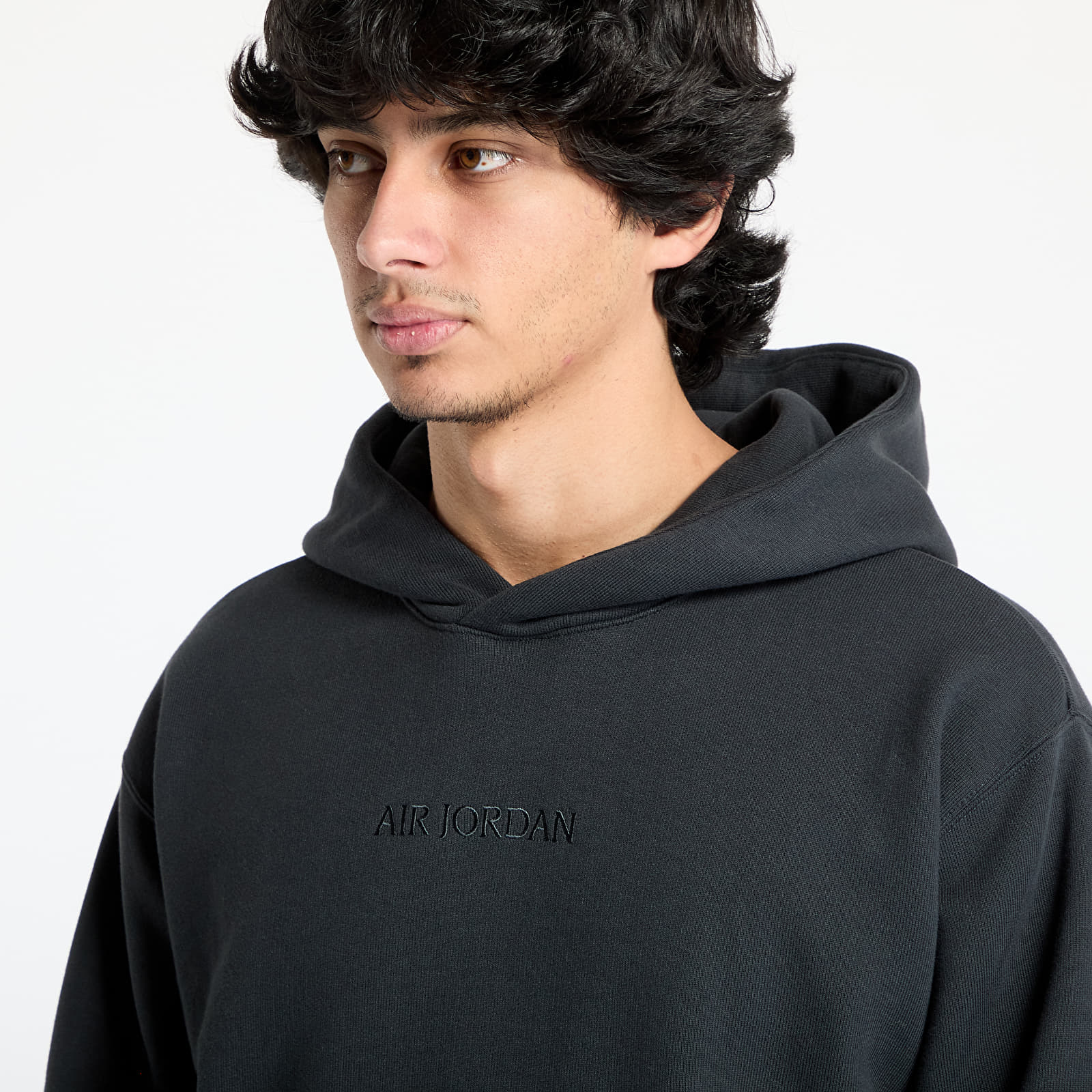 Hanorace Air Jordan Wordmark Men's Fleece Pullover Hoodie Off Noir