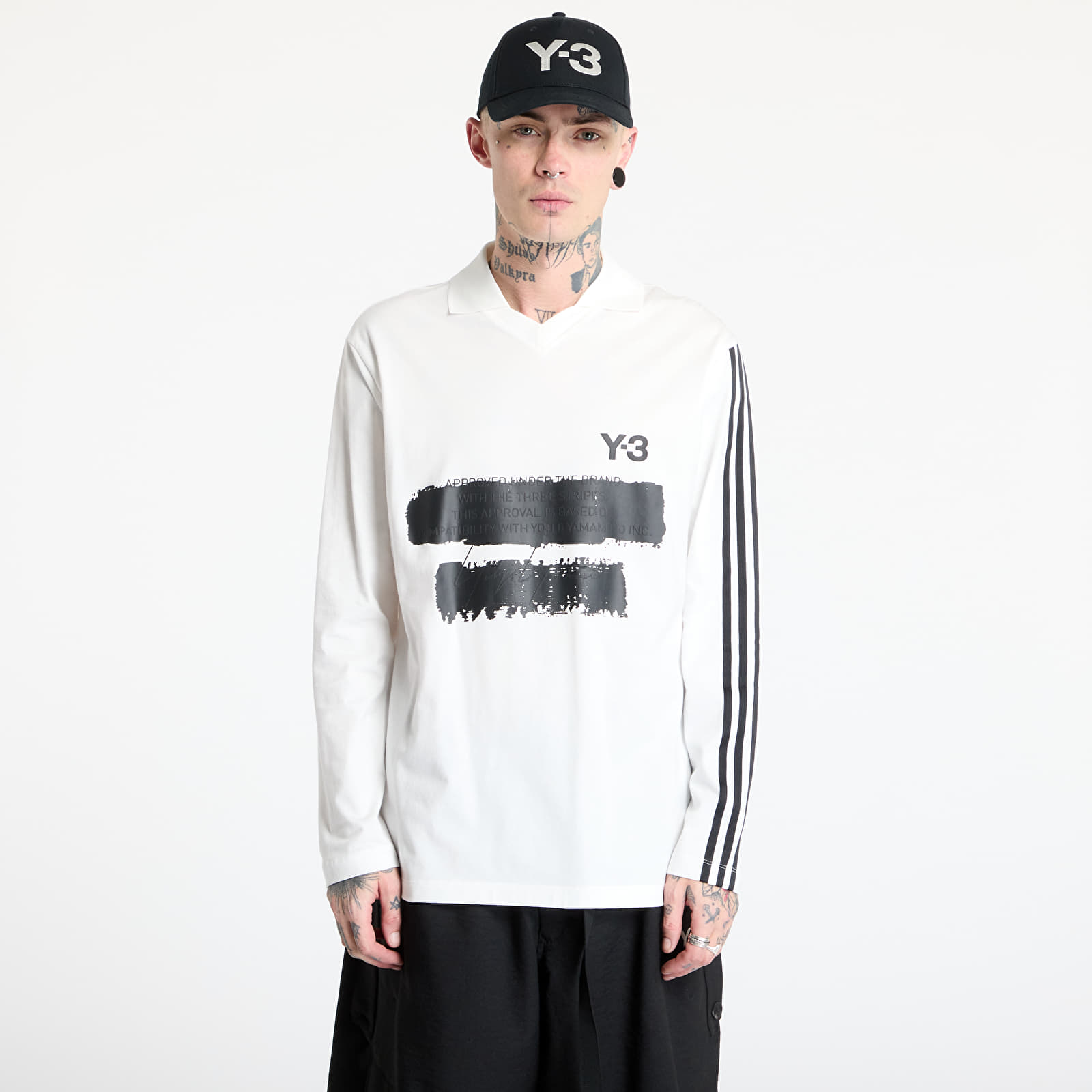 T-shirts Y-3 Graphic Logo Long Sleeve Top UNISEX Core White
