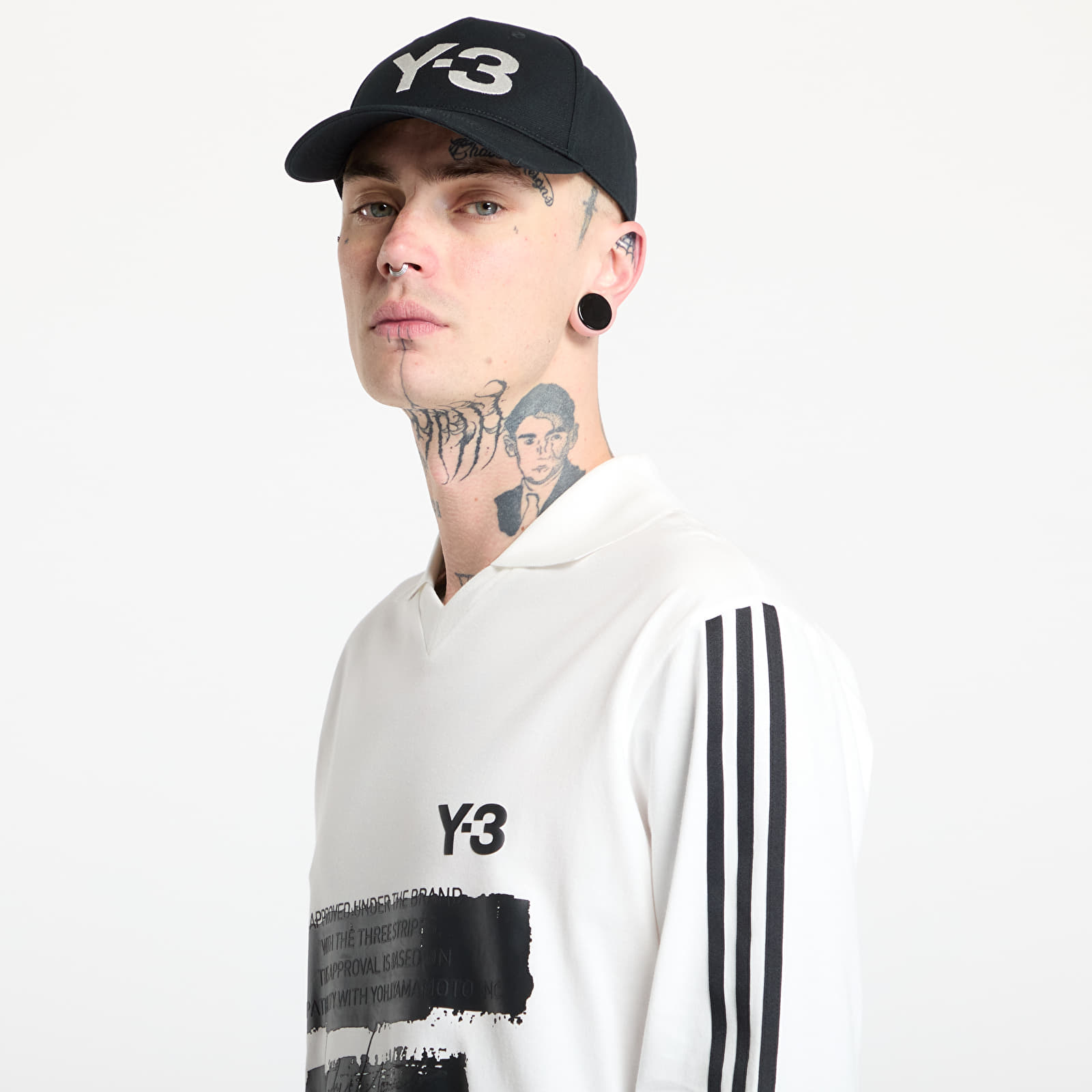 T-shirts Y-3 Graphic Logo Long Sleeve Top UNISEX Core White