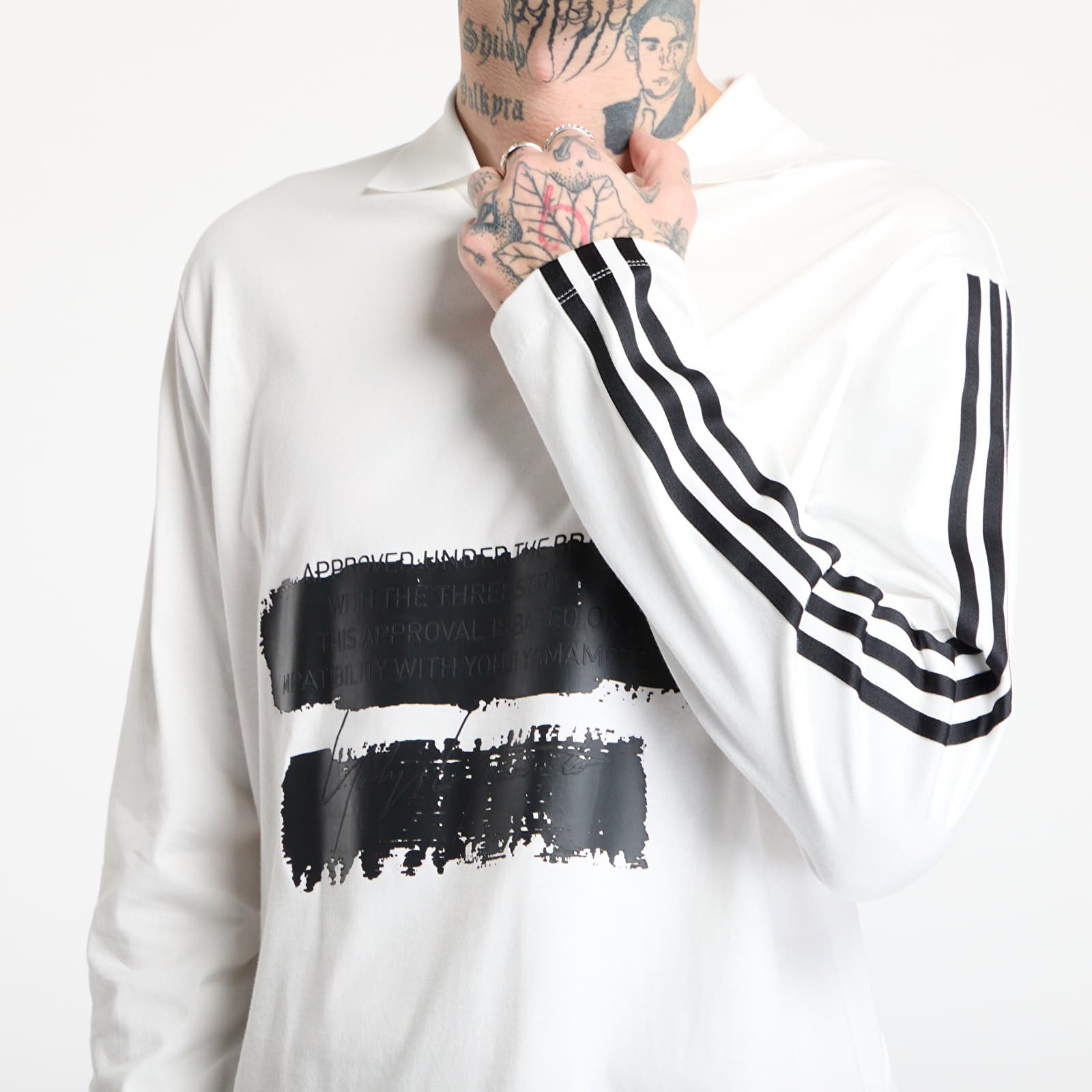 T-shirts Y-3 Graphic Logo Long Sleeve Top UNISEX Core White