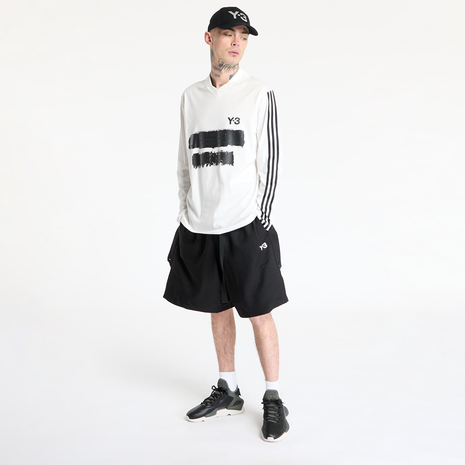 T-shirts Y-3 Graphic Logo Long Sleeve Top UNISEX Core White