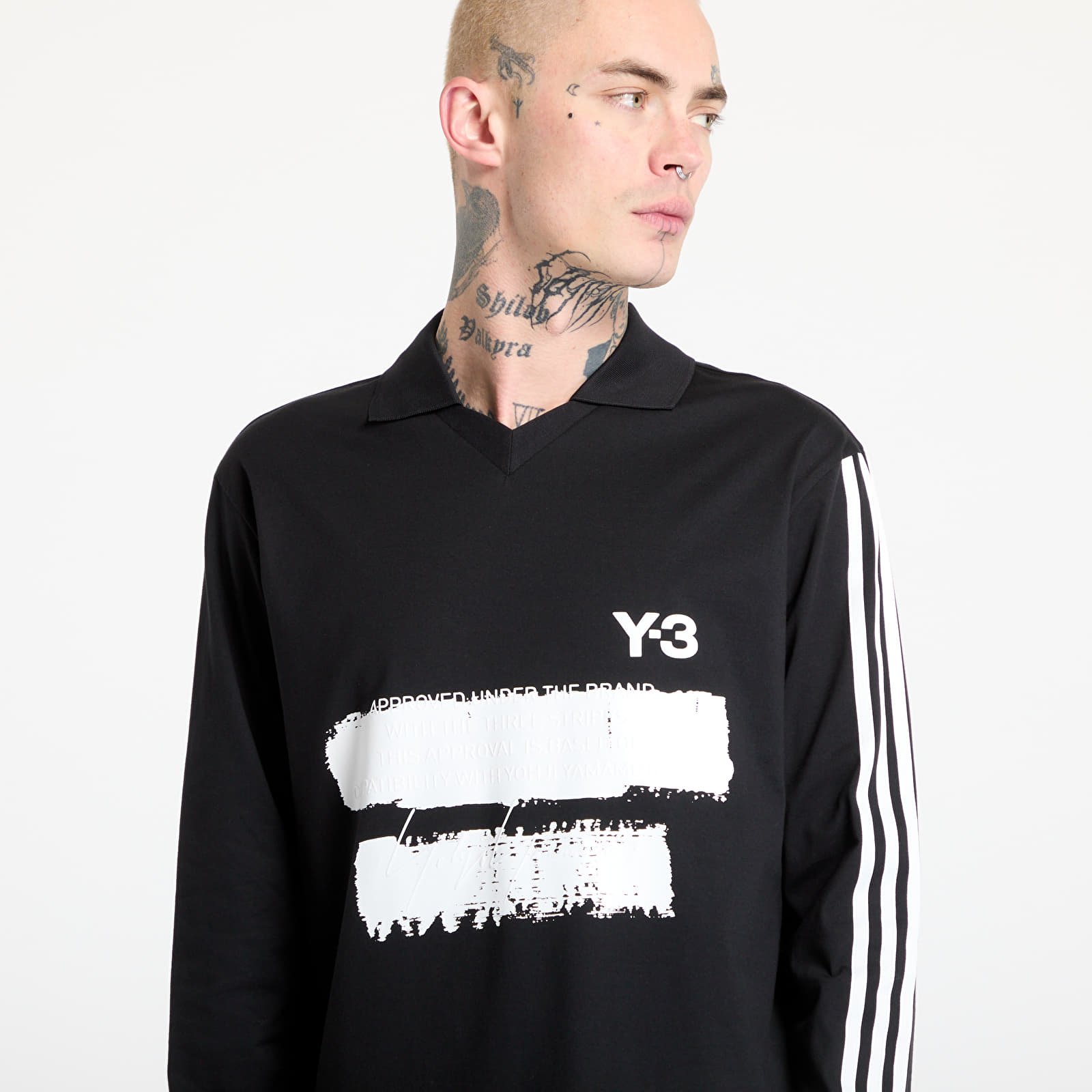 Koszulki Y-3 Graphic Logo Long Sleeve Top UNISEX Black