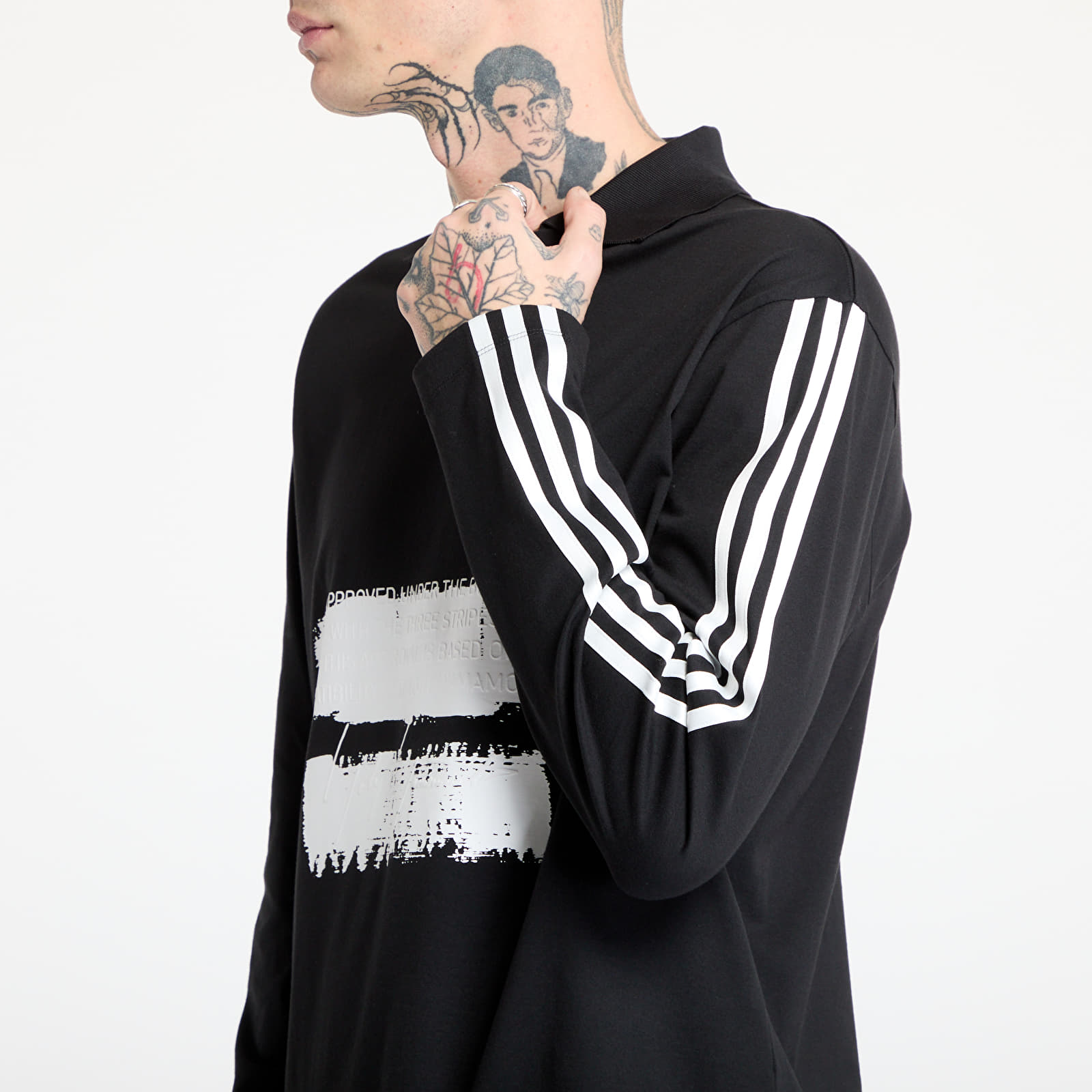 Koszulki Y-3 Graphic Logo Long Sleeve Top UNISEX Black