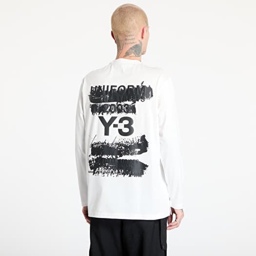 T-shirts Y-3 Graphic Long Sleeve Top UNISEX Core White (JM3234