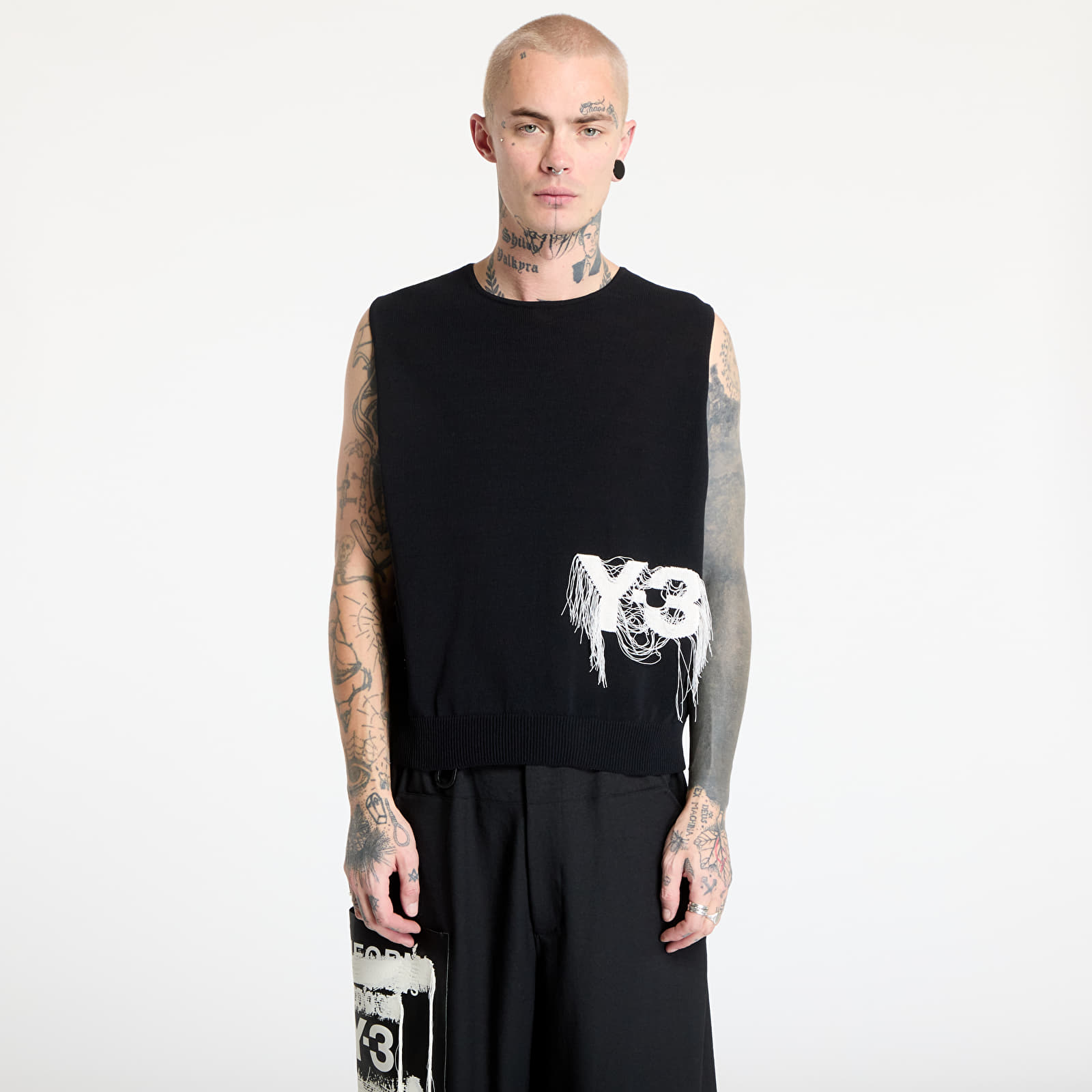 Pullover Y-3 Logo Knit Vest UNISEX Black