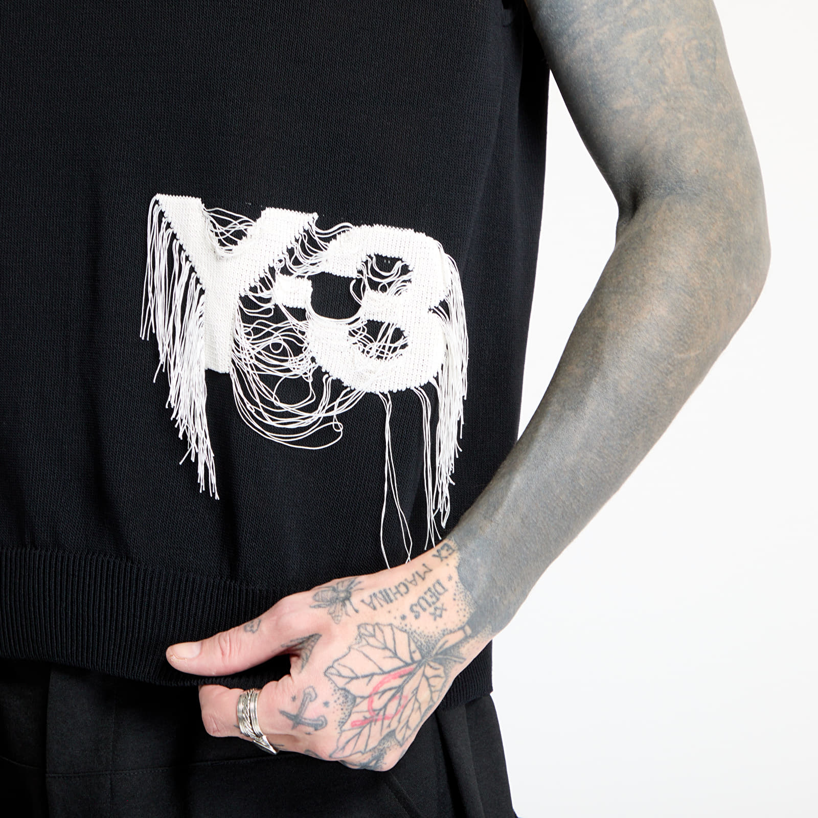 Pullover Y-3 Logo Knit Vest UNISEX Black