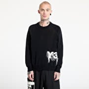 Y-3 Logo Knit Crew Sweatshirt UNISEX Black