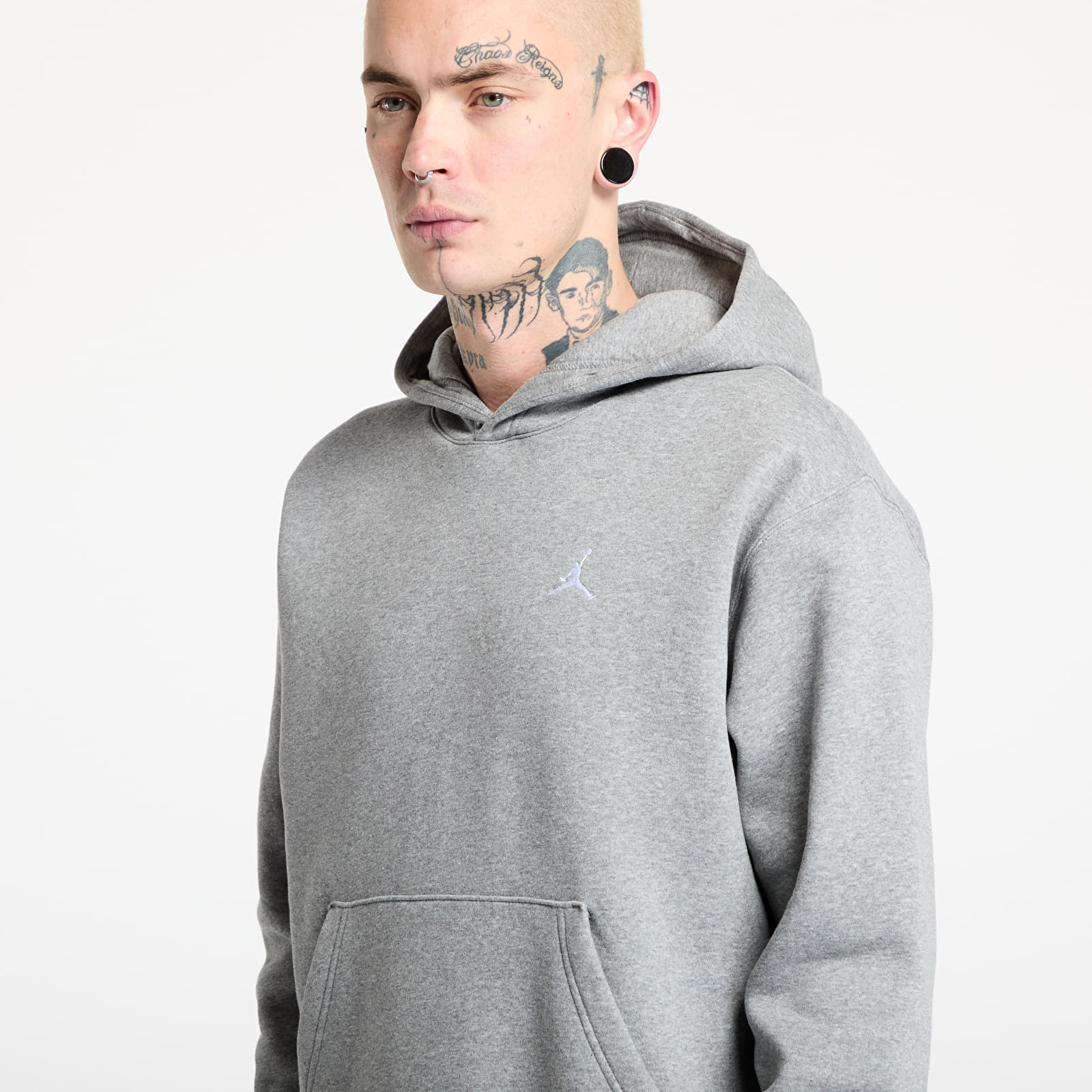 Sweatjacken und Sweatshirts Jordan Brooklyn Fleece Men's Pullover Hoodie Carbon Heather/ White