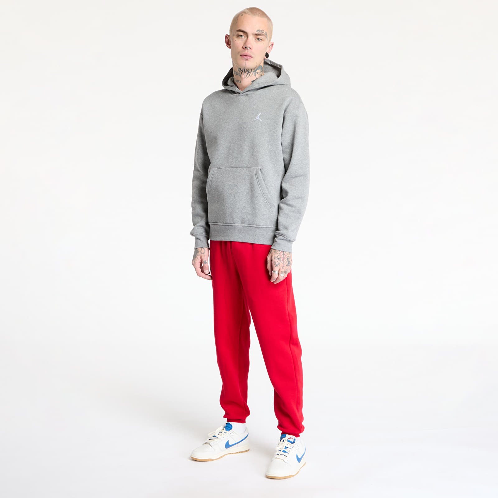 Sweatjacken und Sweatshirts Jordan Brooklyn Fleece Men's Pullover Hoodie Carbon Heather/ White
