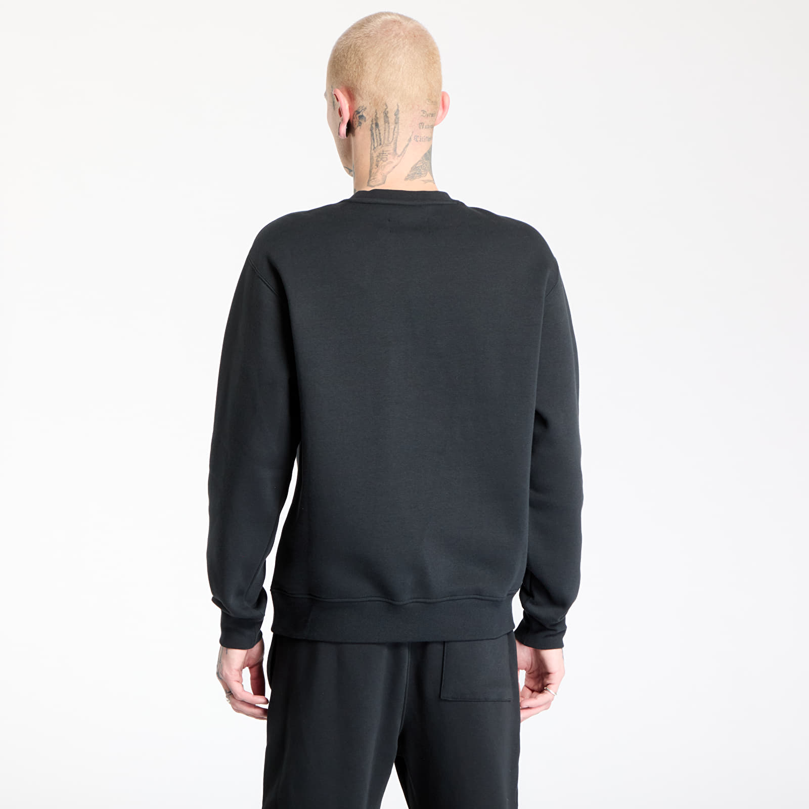 Bluzy Jordan Brooklyn Fleece Men's Crew-Neck Sweatshirt Black/ White