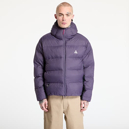 Nike ACG "Lunar Lake" Puffer Men's Therma-FIT ADV Loose Hooded Jacket Dark Raisin/ Black/ Summit White