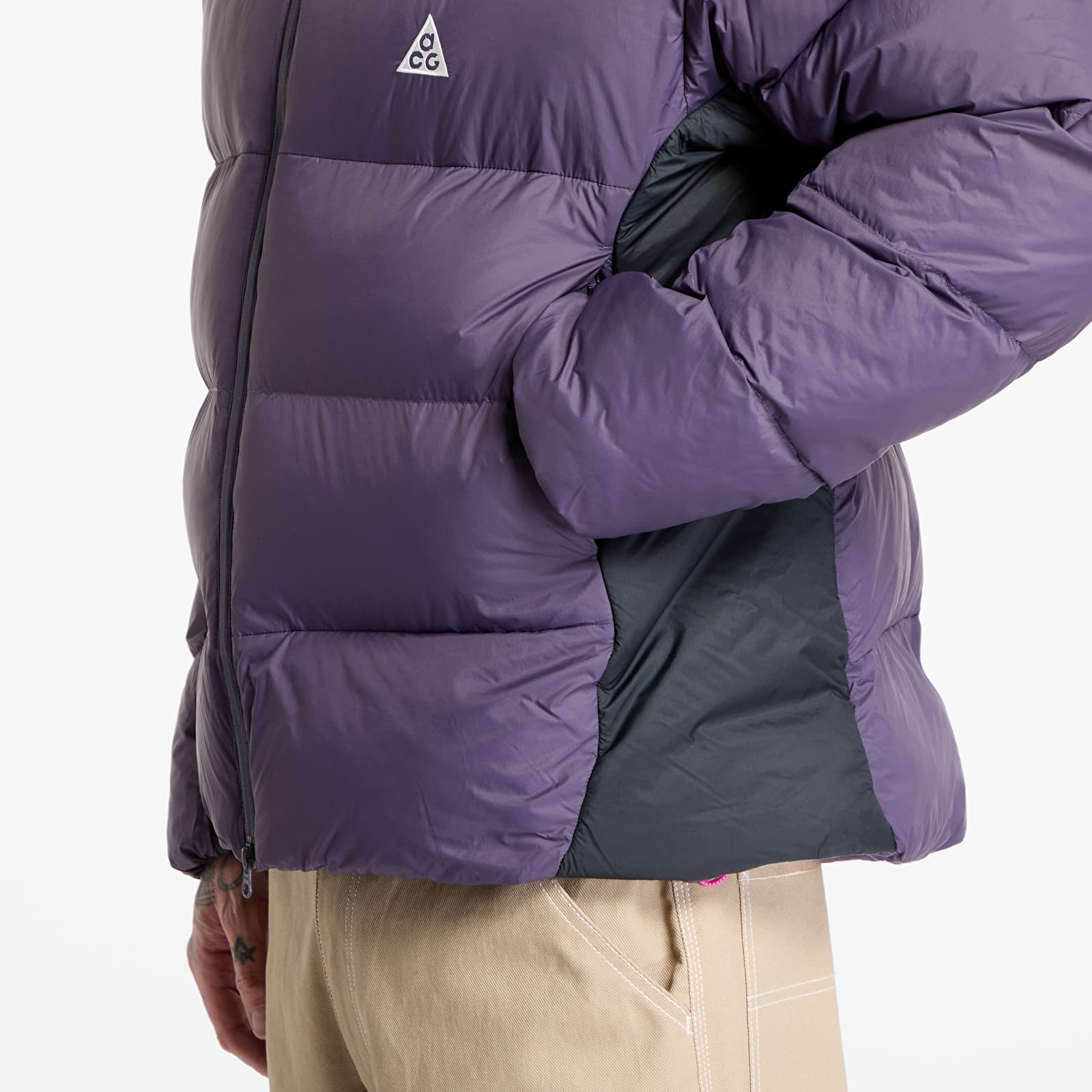 Jacken Nike ACG "Lunar Lake" Puffer Men's Therma-FIT ADV Loose Hooded Jacket Dark Raisin/ Black/ Summit White