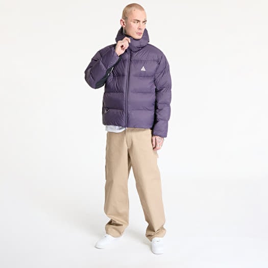 Jackets Nike ACG Lunar Lake Puffer Men s Therma FIT ADV Loose Hooded Jacket Dark Raisin Black Summit White Footshop