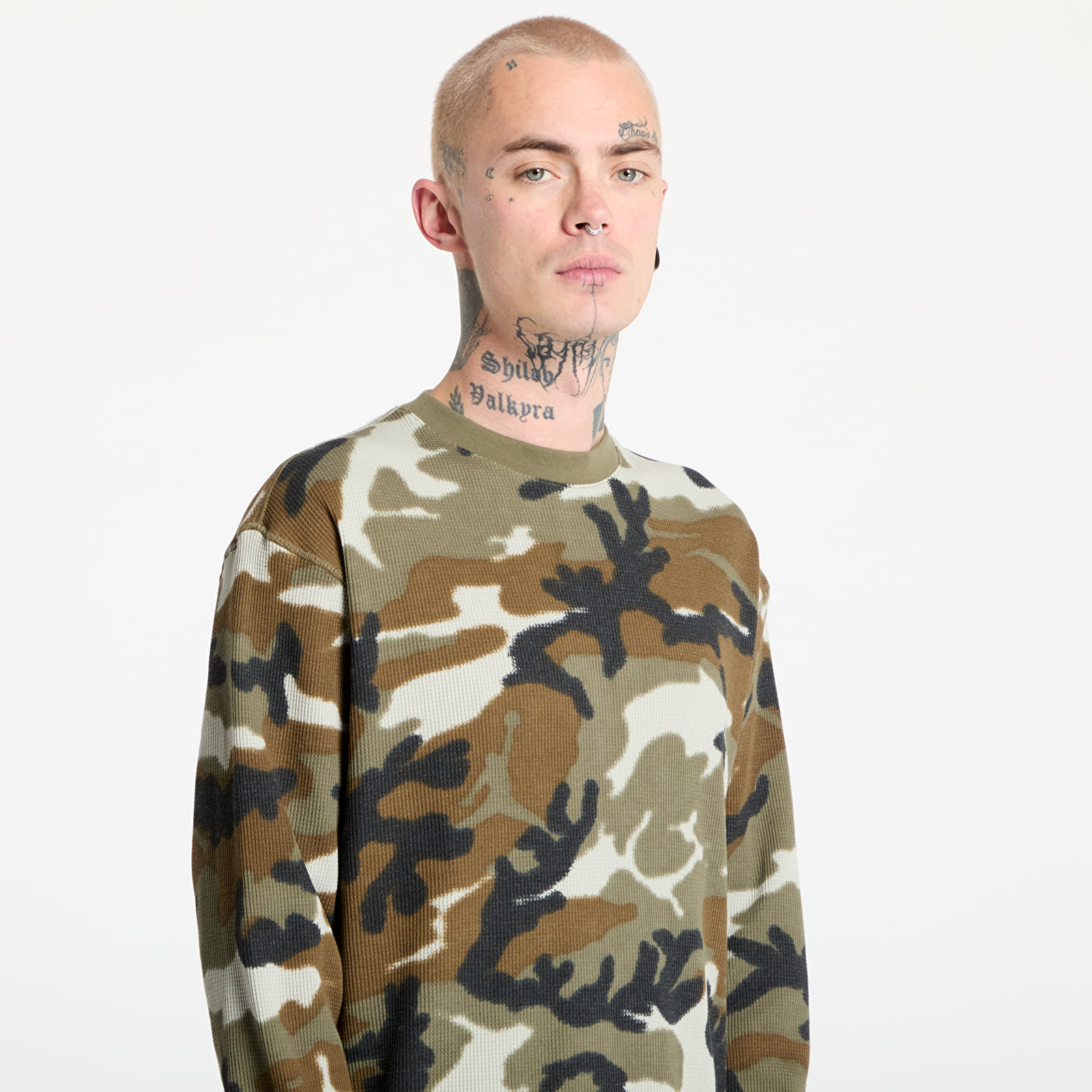 T-paidat Jordan MVP Men's Camo Long-Sleeve Top Light Olive/ Sail