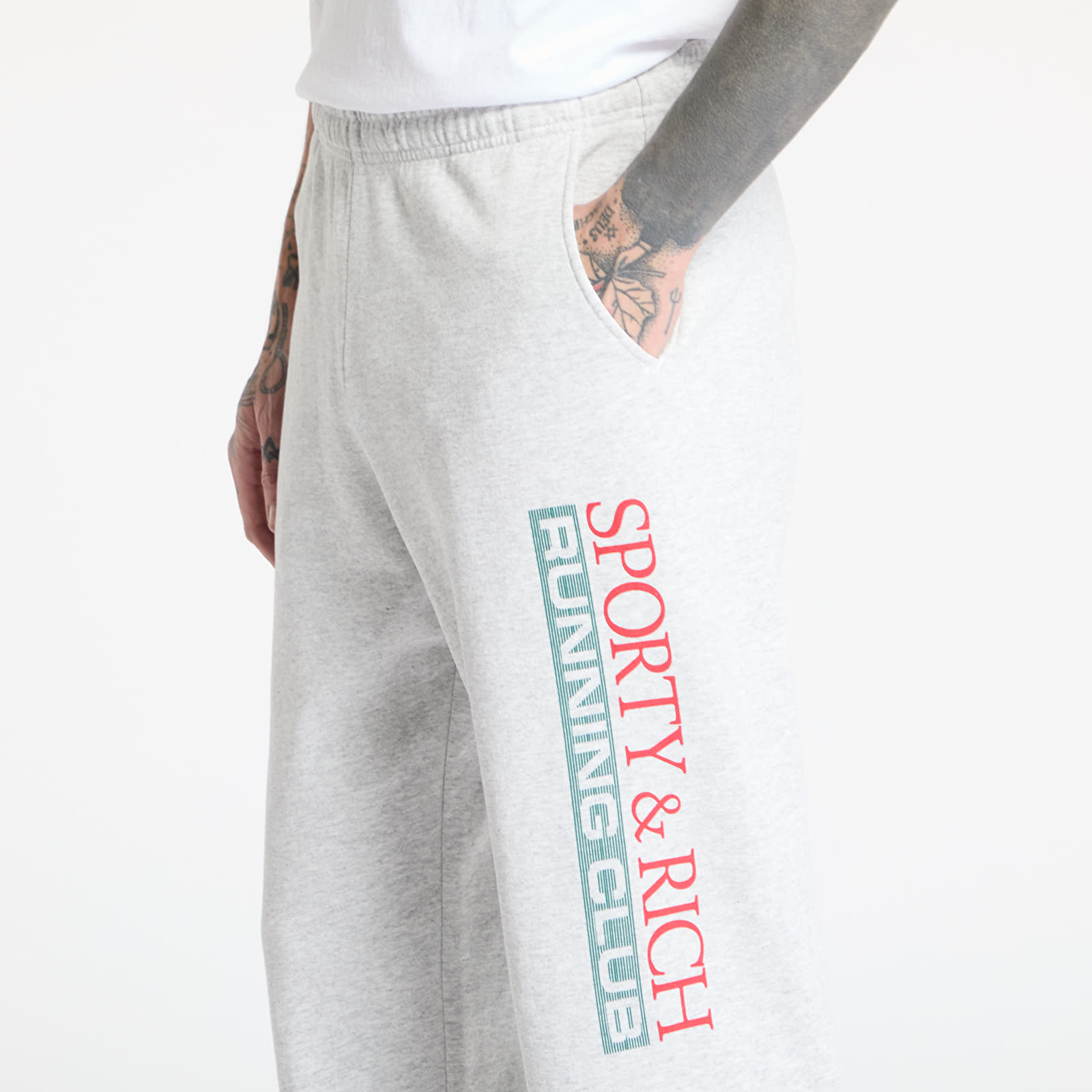 Tepláky Sporty & Rich Finish Line Sweatpant UNISEX Heather Gray/ Lava/ Alpine/ Navy