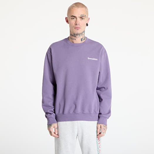 Sporty & Rich Health Is Wealth Crewneck UNISEX Dusty Grape/ White