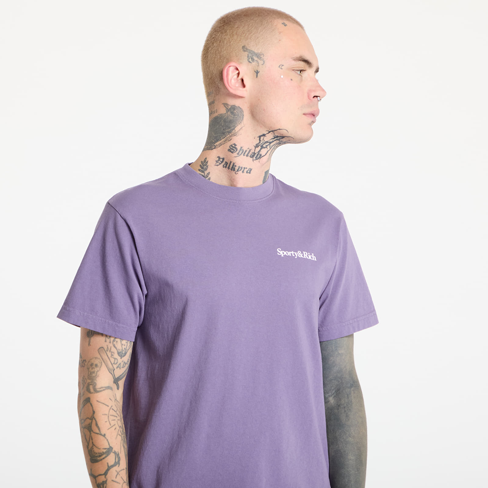 Koszulki Sporty & Rich Health Is Wealth T-Shirt UNISEX Dusty Grape/ White