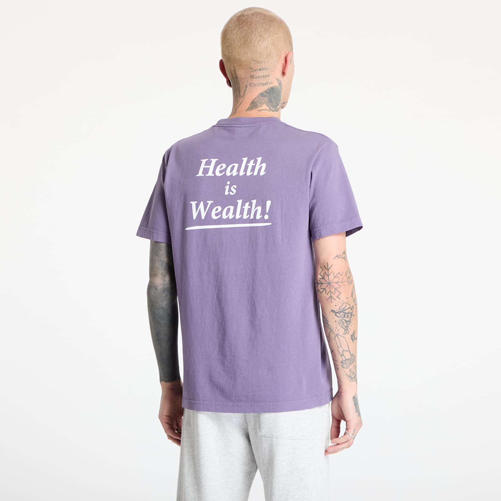 Koszulki Sporty & Rich Health Is Wealth T-Shirt UNISEX Dusty Grape/ White