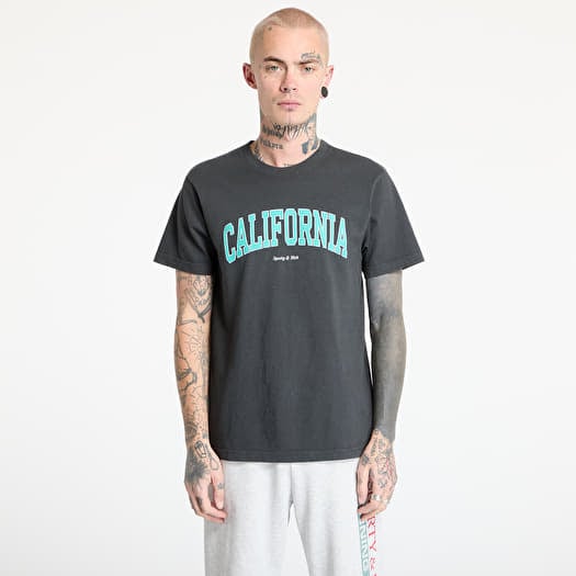 Sporty & Rich California T-Shirt UNISEX Faded Black/ Spring Green/ White