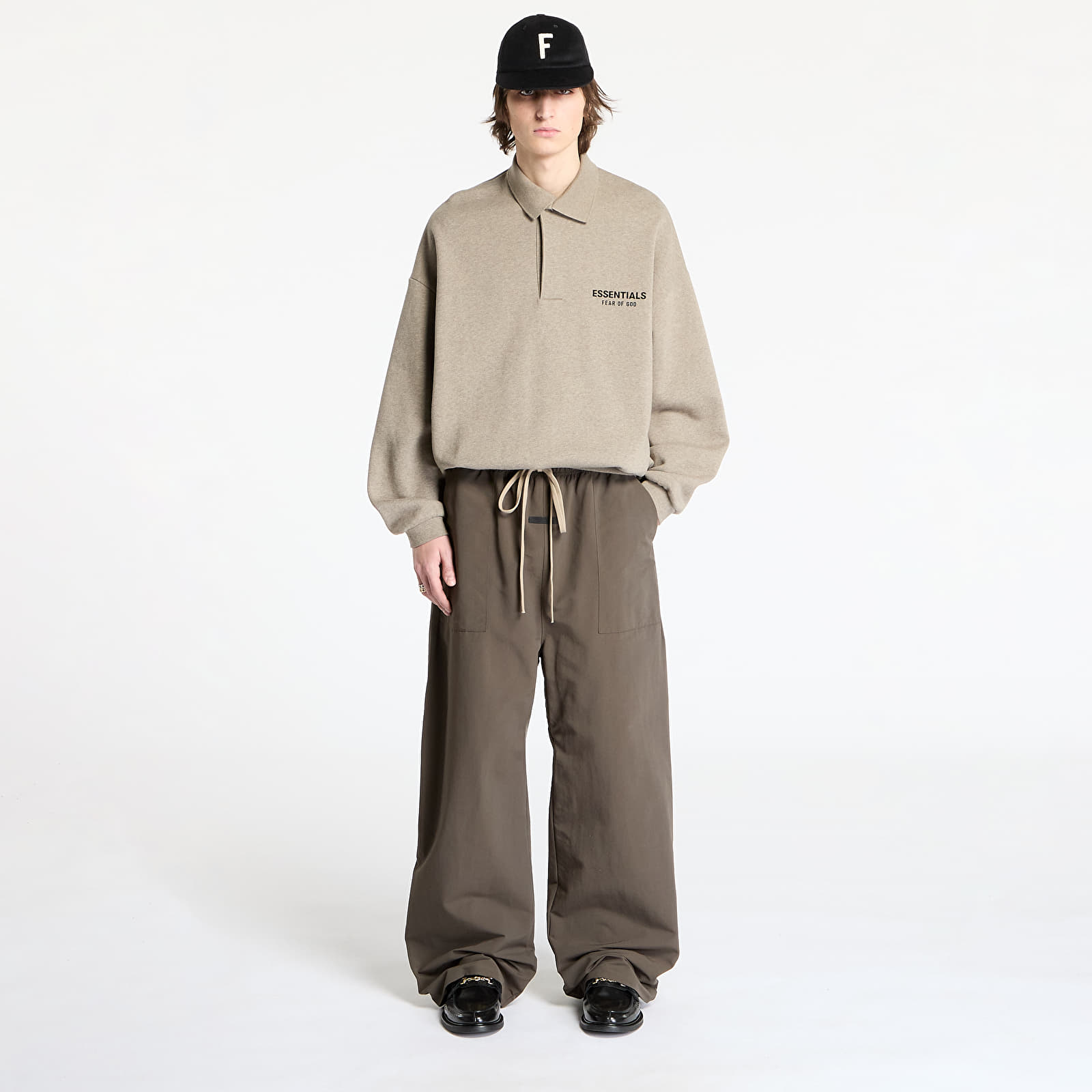 Hoodies and sweatshirts  Fear Of God ESSENTIALS Fleece Polo Sweatshirt Heather Gray