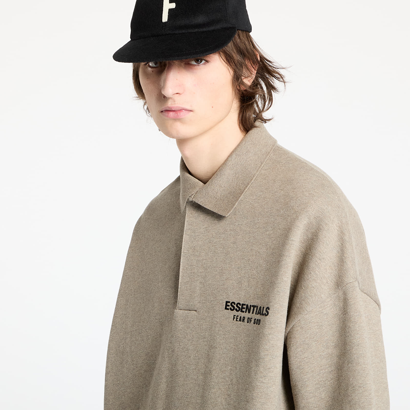 Hoodies and sweatshirts  Fear Of God ESSENTIALS Fleece Polo Sweatshirt Heather Gray
