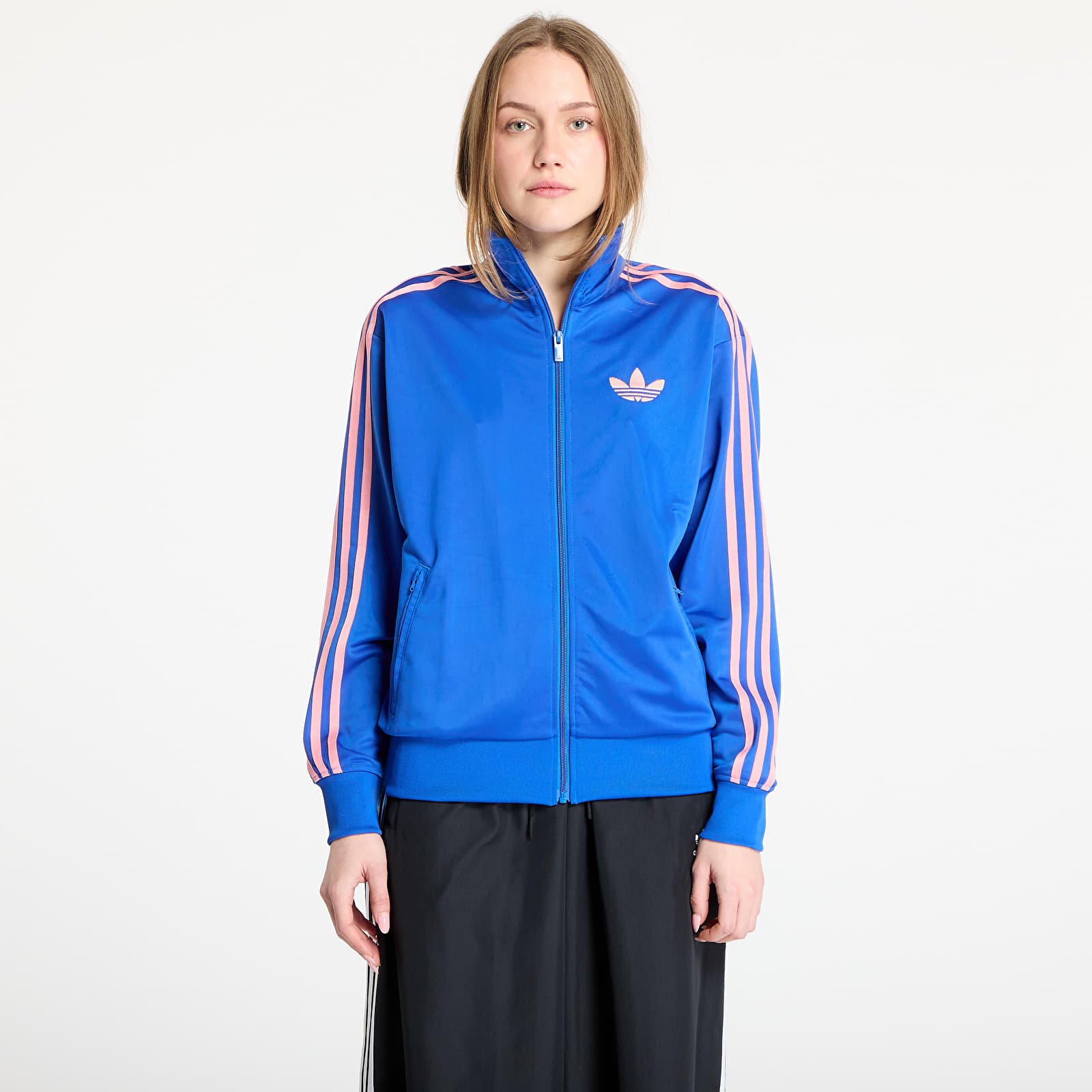 Bluzy adidas Firebird Adicolor Classic Loose Tracktop Blue/ Semi Pink Spark