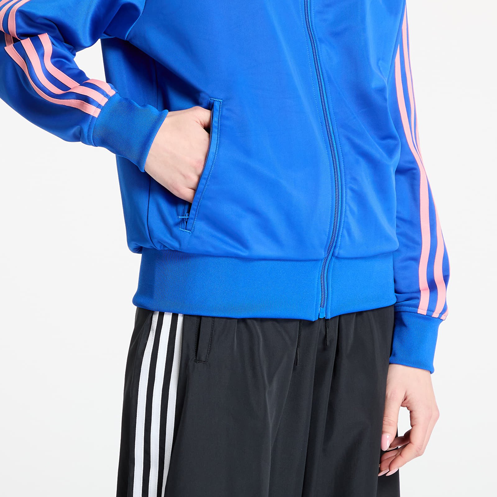 Bluzy adidas Firebird Adicolor Classic Loose Tracktop Blue/ Semi Pink Spark