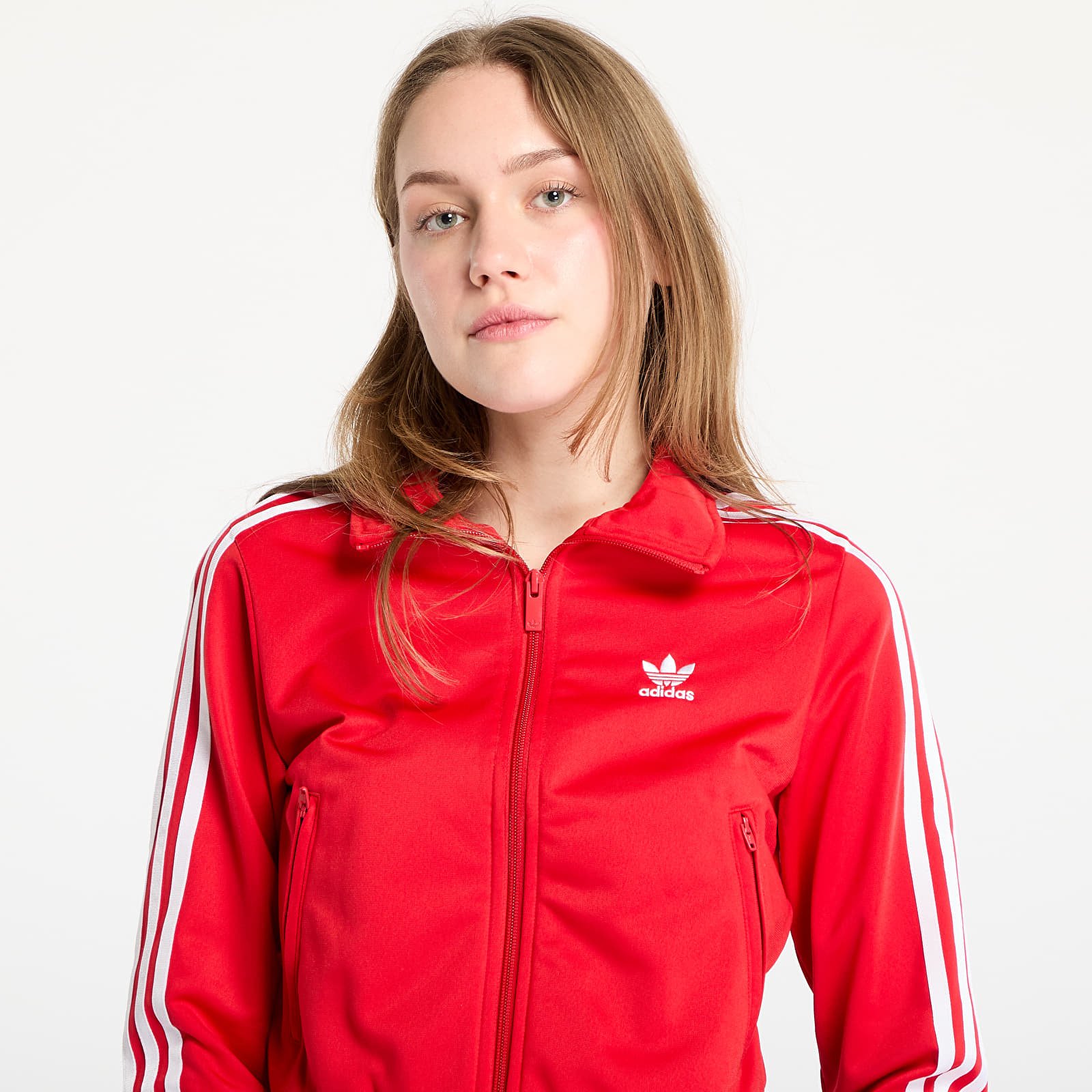 Kapucnis pulóverek és pulcsik adidas Firebird Adicolor Tracktop Better Scarlet
