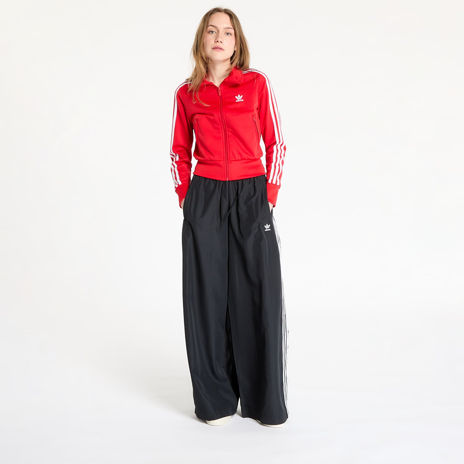 Kapucnis pulóverek és pulcsik adidas Firebird Adicolor Tracktop Better Scarlet