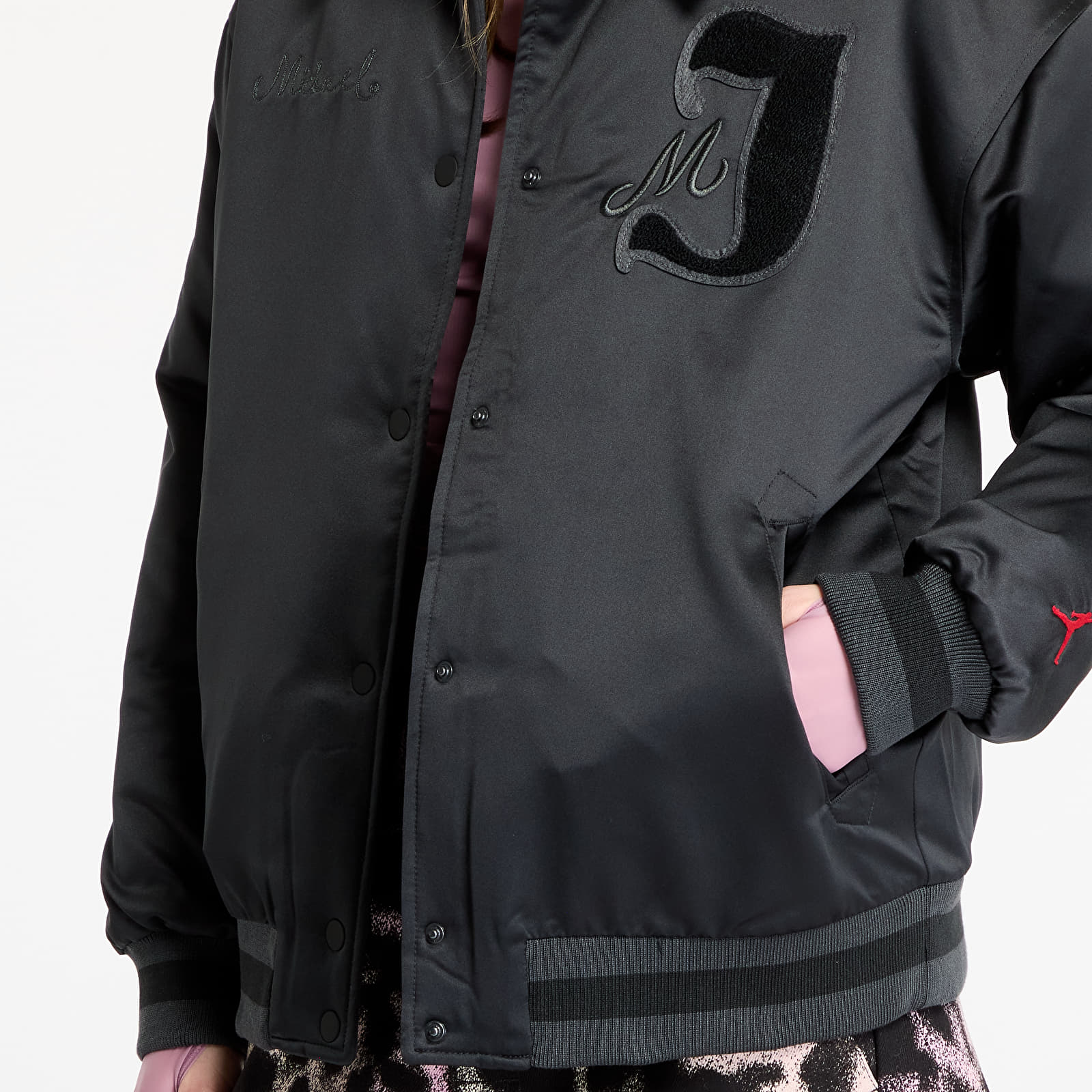 Bomber Jackets Jordan Women's Varsity Jacket Black/ Gym Red