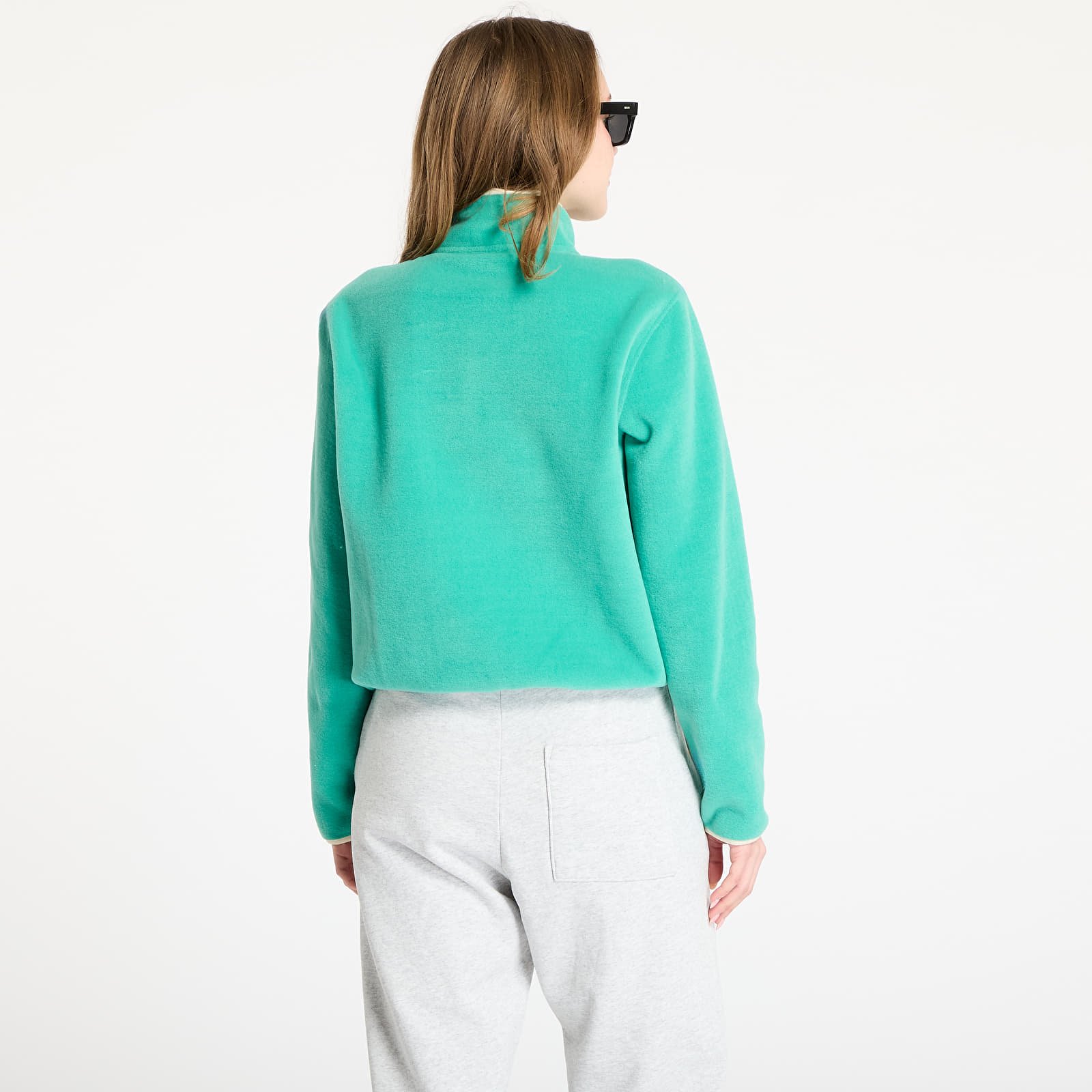 Sweatjacken und Sweatshirts Sporty & Rich Serif Logo Polar Sweatshirt UNISEX Spring Green/ Cream