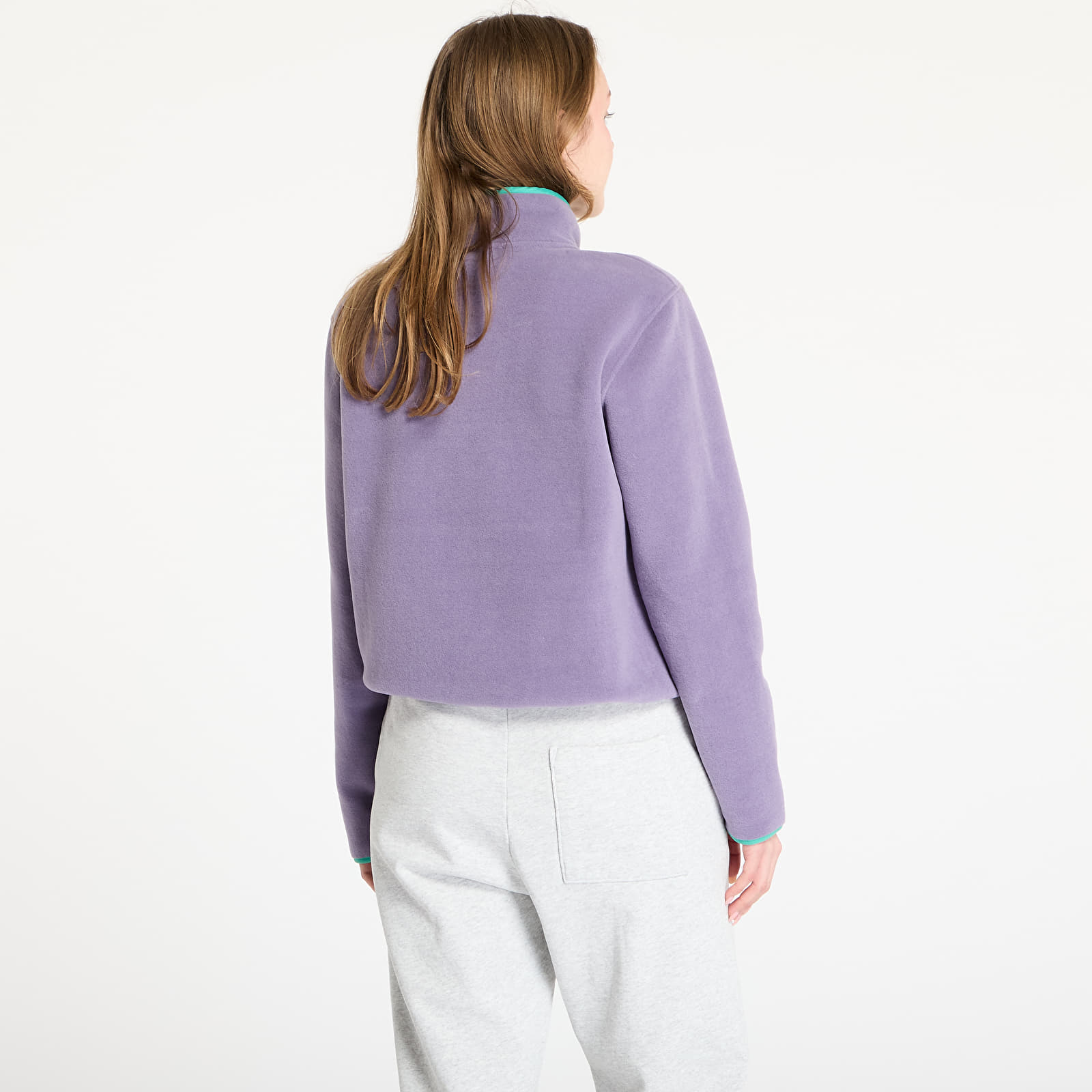 Mikiny Sporty & Rich Serif Logo Polar Sweatshirt UNISEX Dusty Grape/ Spring Green/ Cream