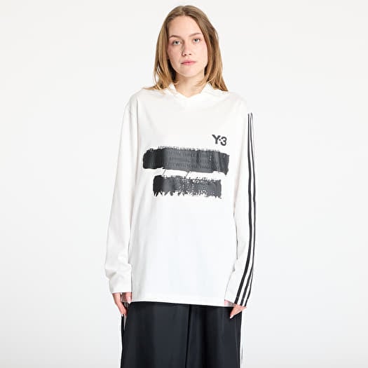 T-shirt Y-3 Graphic Logo Long Sleeve Top UNISEX Core White