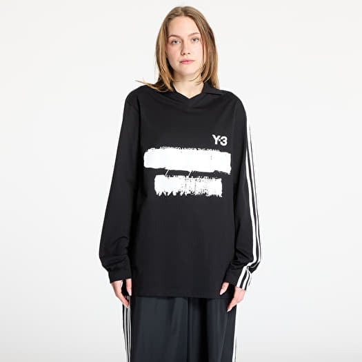 T-shirt Y-3 Graphic Logo Long Sleeve Top UNISEX Black