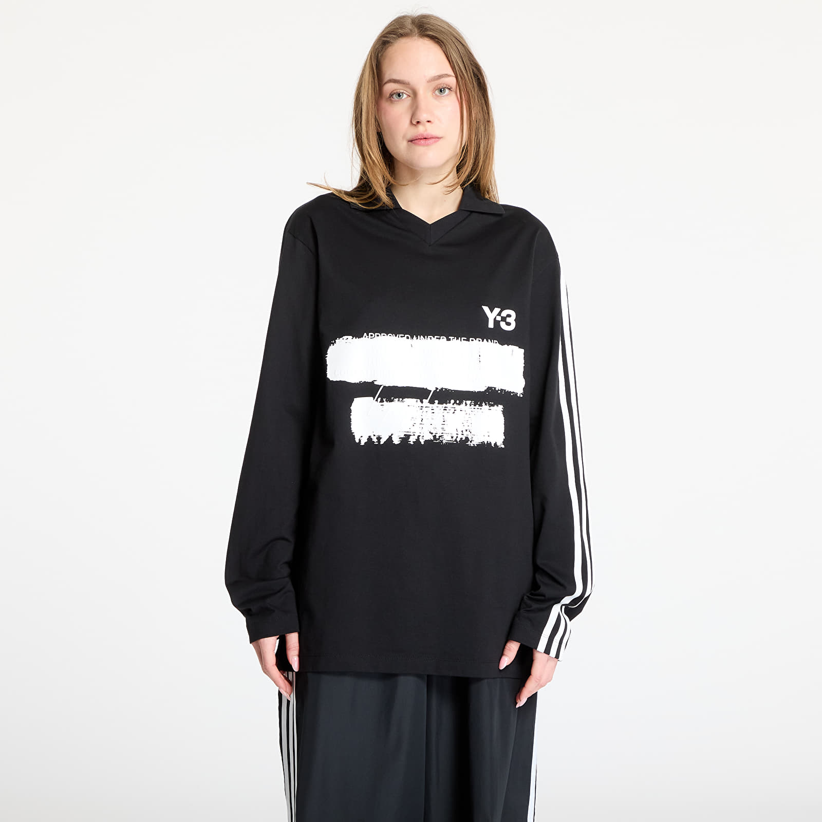 Koszulki Y-3 Graphic Logo Long Sleeve Top UNISEX Black