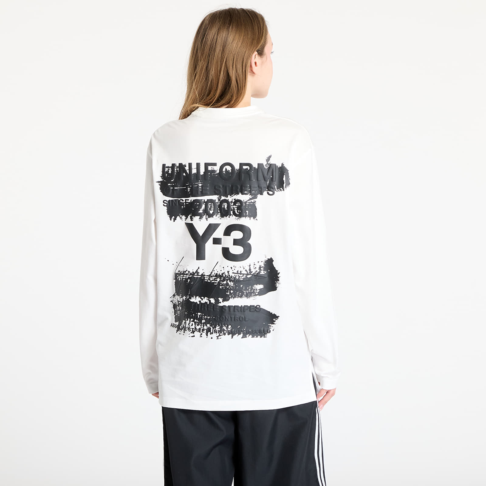 T-shirts Y-3 Graphic Long Sleeve Top UNISEX Core White