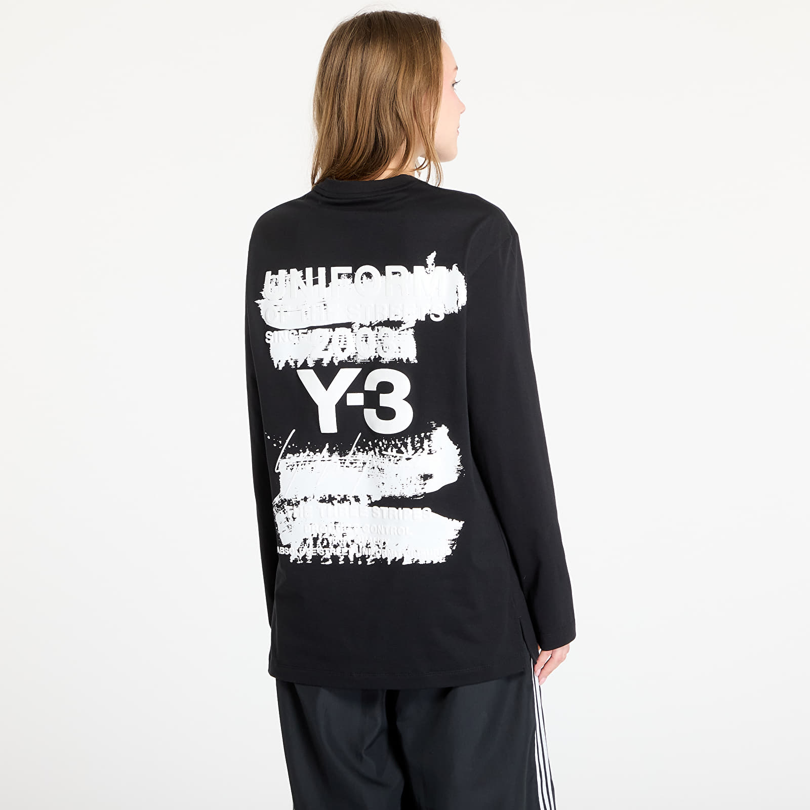 Trička Y-3 Graphic Long Sleeve Top UNISEX Black