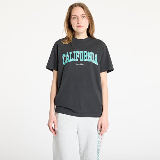 T-shirt Sporty & Rich California T-Shirt UNISEX Faded Black/ Spring Green/ White