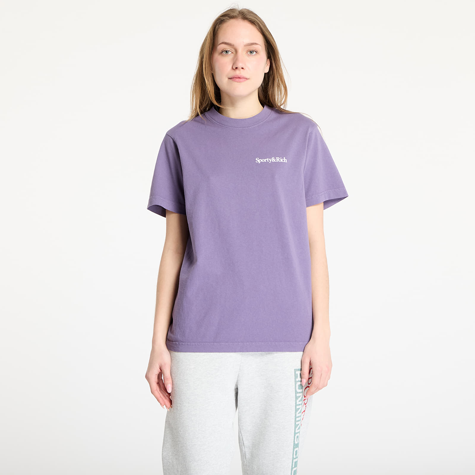 Koszulki Sporty & Rich Health Is Wealth T-Shirt UNISEX Dusty Grape/ White