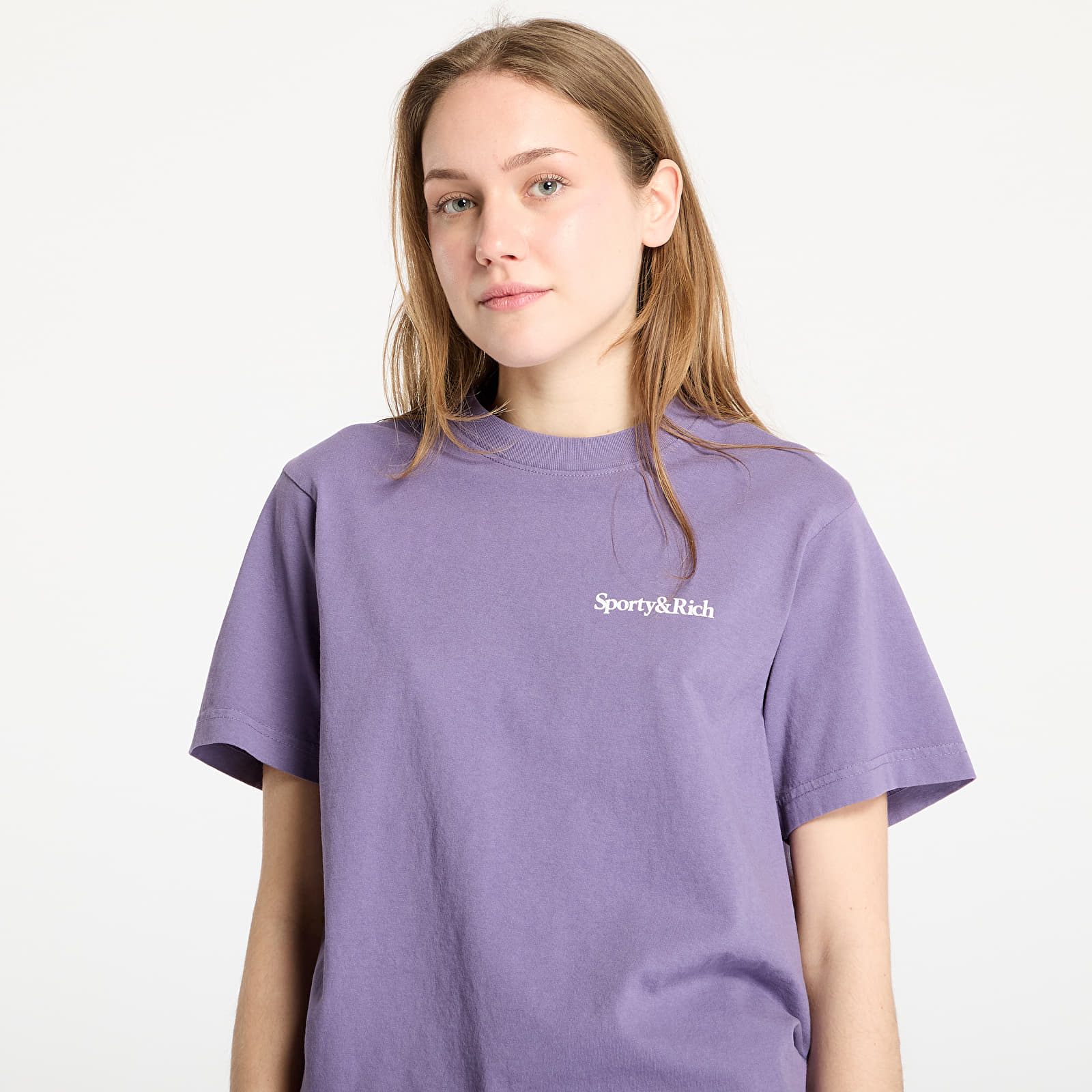 Koszulki Sporty & Rich Health Is Wealth T-Shirt UNISEX Dusty Grape/ White